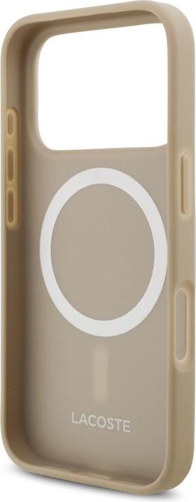 Actual product image Lacoste Petit Pique Lacquer Logo MagSafe case for iPhone 17 Pro taupe (Apple iPhone 17 Pro)