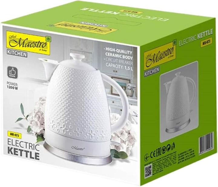 Actual product image Maestro MR-073 Electric Kettle 1 2 l 1200 W White (1.50 l)
