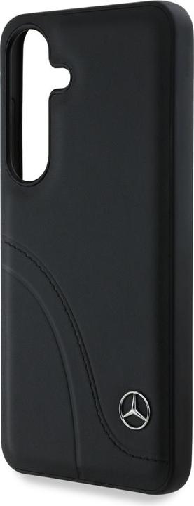 Immagine prodotto Mercedes Leather Curved Stitches Case for Samsung Galaxy S25 - Black (Samsung Galaxy S25)
