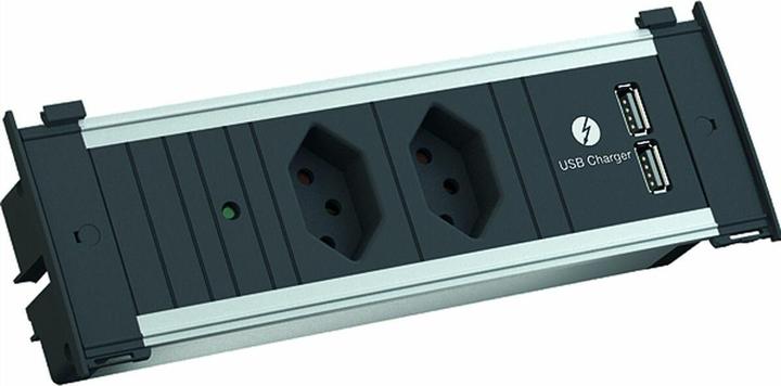 Actual product image Bachmann KAPSA S 2xCH T13 1xUSB927.060Charger 1xFUSE 10A current 0.2m (2 x, Type 13, 0.20 m)