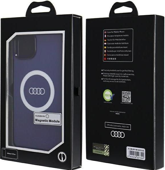 Immagine prodotto Audi IML Big Logo MagSafe Custodia iPhone 15 Plus / 14 Plus 6.7" niebieski/blu navy Custodia rigida (Apple iPhone 15 Plus)