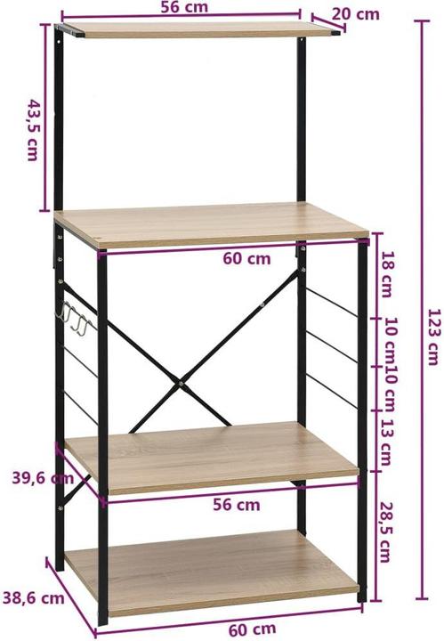 Immagine prodotto vidaXL Küchenschrank (39.60 x 39.60 x 123 cm)