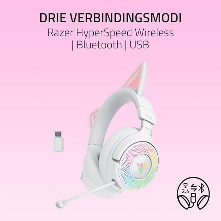 Actual product image Razer Kraken Kitty V3 Pro - White (Wireless)
