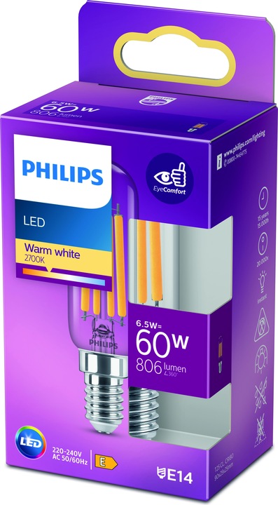 Actual product image Philips Lamp (E14, 6.50 W, 806 lm, 1 x, E)