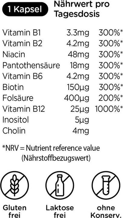 Actual product image Kanela B-Complex Tablets (100 Capsules) (100 Piece, Pills)