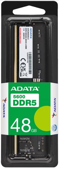 Produktbild Adata DDR5 48GB 5600-46 Premier Single Tray (1 x 48GB, 5600 MHz, DDR5-RAM, DIMM)