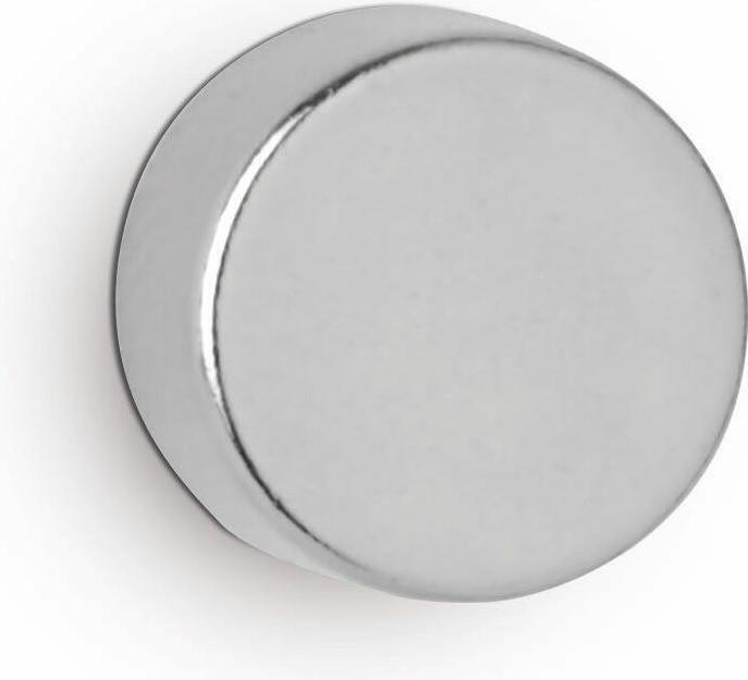 Image du produit Maul aimant disque au néodyme, 8 mm, force d'adhérence : 2,4 kg, argent (1 x)