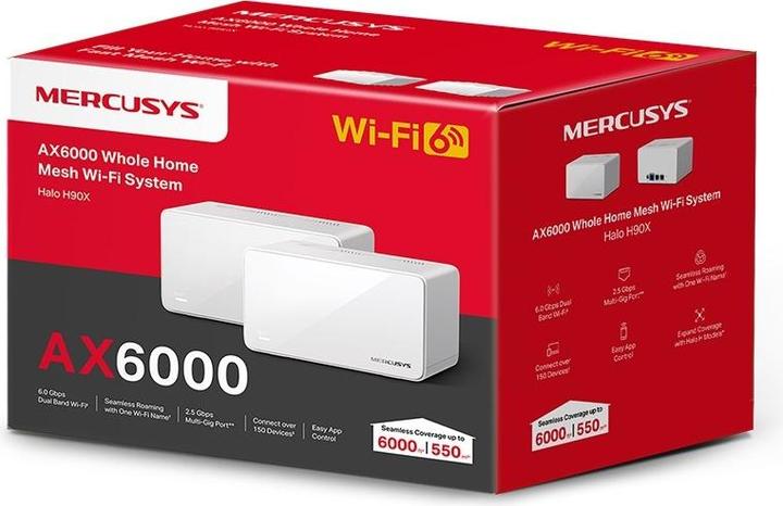 Actual product image Mercusys AX6000 Whole Home Mesh WiFi 6 System