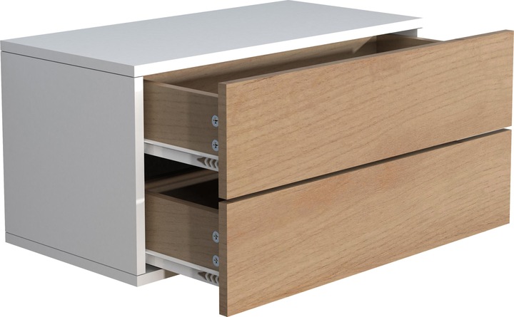 Immagine prodotto VCM Comodino con cassetto a muro in legno Comodino con cassetto a muro Consolle da letto Usal L 60 cm (60 x 32 x 32 cm)