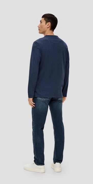Produktbild s.Oliver T-Shirt Meliertes Longsleeve mit Henleyausschnitt (L)