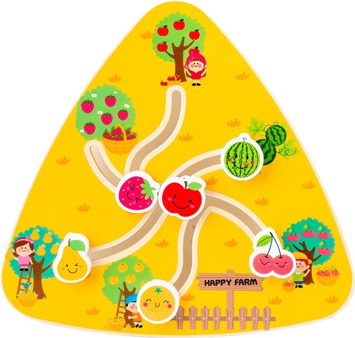 Immagine prodotto Activity Board Schede labirinto Giocattolo di legno Animali Frutta Forma Digitale Scivolare Puzzle Abbinamento