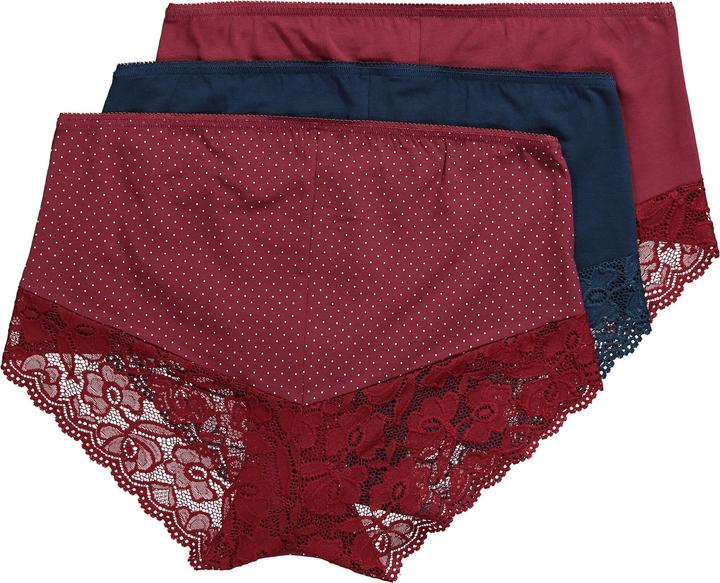 Actual product image Ulla Popken 3 Pack Lace Panel Hipster Panties (60, pack of 3)
