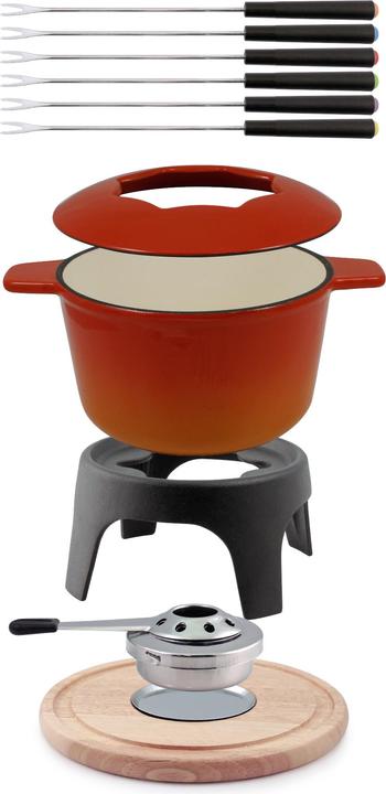 Image du produit Swissmar Set à fondue Sierra 11 pièces, orange (Fondue bourguignonne)