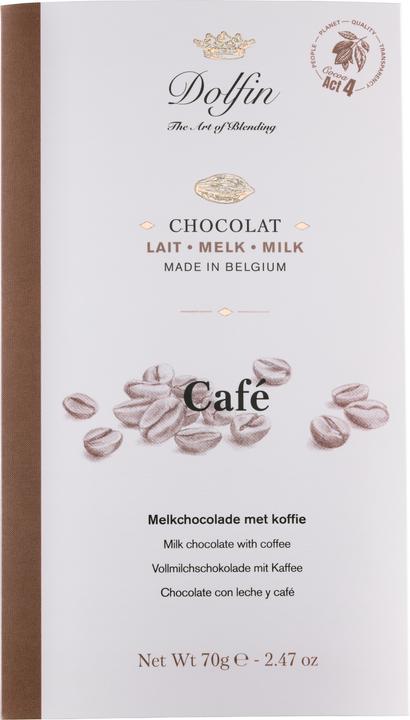 Actual product image Dolfin Milk chocolate - Coffee (70 g)