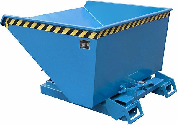 Image du produit eurokraft pro Benne basculante automatique, capacité 1,2 m³, bleu RAL 5012. (1200 l)