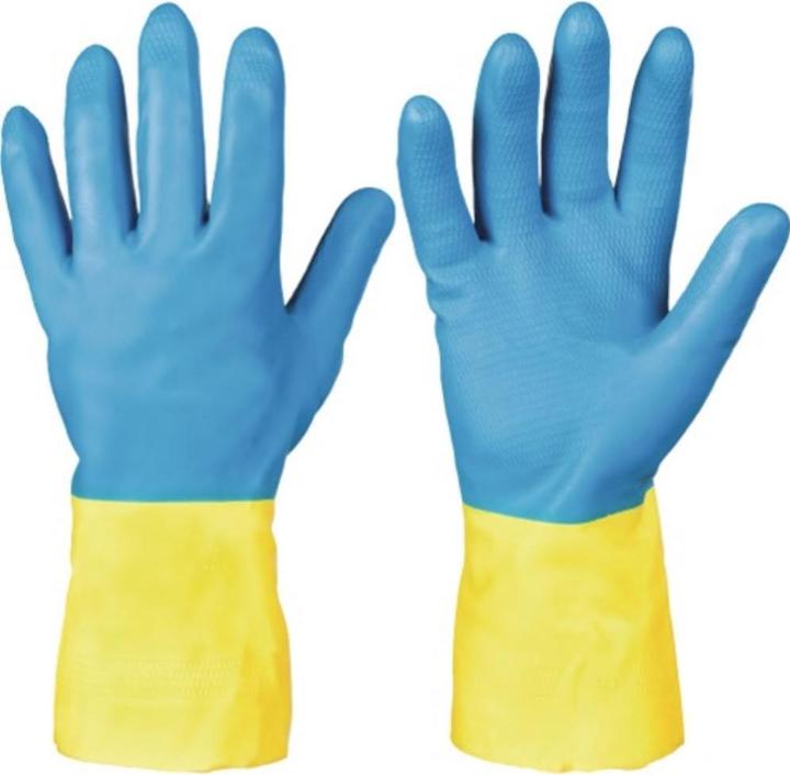 Feldtmann Chemical glove Kenora size 10 blue/yellow EN 388,EN 374 PSA III STRONGHAND