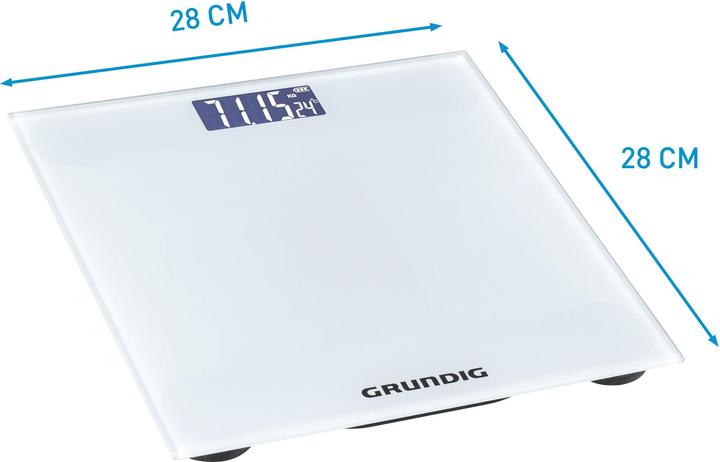 Actual product image Grundig Body scale white 28x28x2,2cm (180 kg)