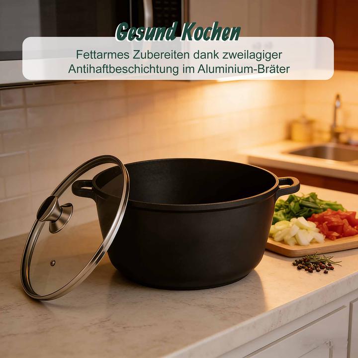 Image du produit Relaxdays cocote (Casserole, Cocotte + faitout, Fonte d'aluminium, 24 x 11 cm)
