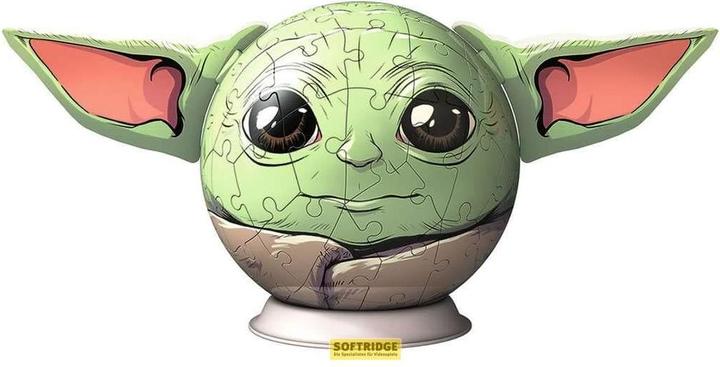 Productafbeelding Ravensburger 3D Puzzel 11556 - Puzzelbal Grogu met Oren - 72 stukjes - Star Wars Puzzelbal (72 onderdelen)