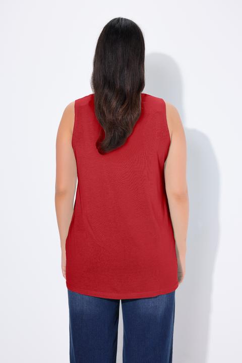 Produktbild Ulla Popken Top, Zierfalten, A-Linie, Rundhals, ärmellos, Modal (50, 52)