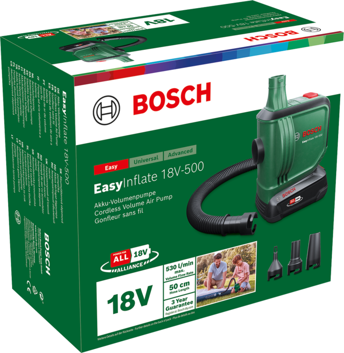 Produktbild Bosch Home & Garden EasyInflate 18V-500 (0.03 Bar, 530 l)
