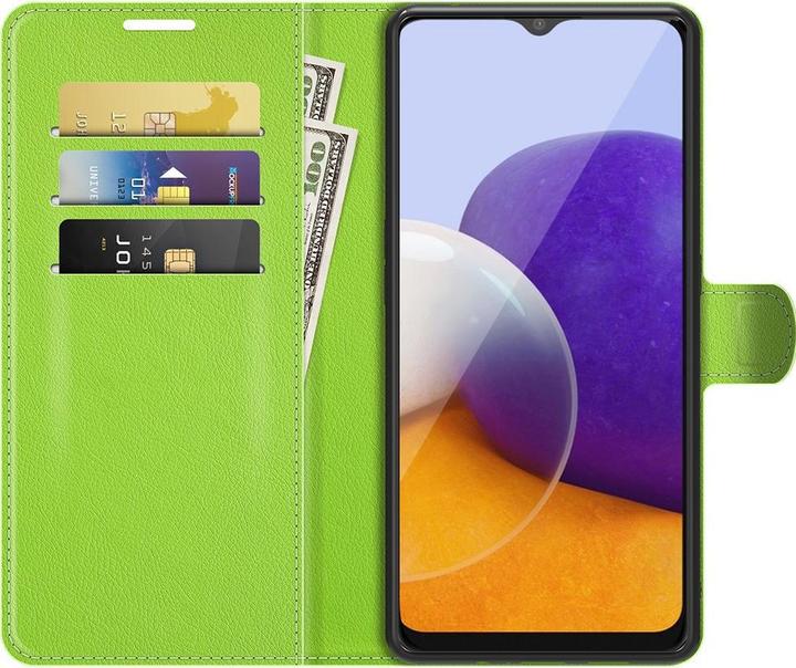 Actual product image Cover-Discount Galaxy A22 5G - leather case cover green (Samsung Galaxy A22 5G)