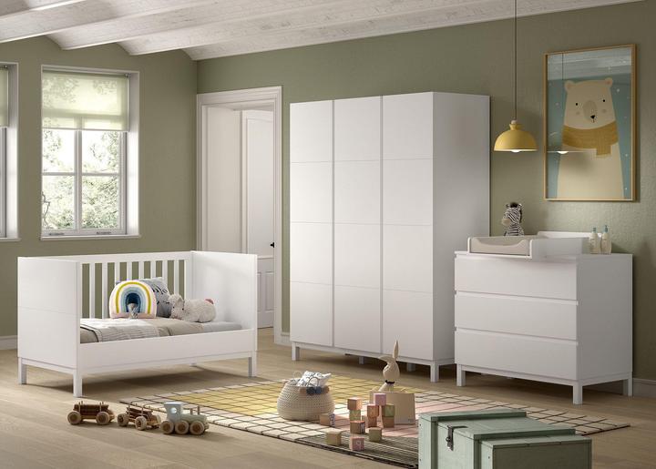Image du produit Vipack Babyzimmer Eva 4-teilig Set 70 (Lit de bébé, Armoires pour enfant, Unité de changement)
