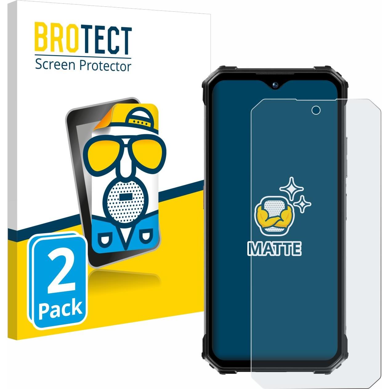 BROTECT Pellicola protettiva antiriflesso opaca (2 pz., Oukitel WP26), Pellicola protettiva smartphone, Grigio