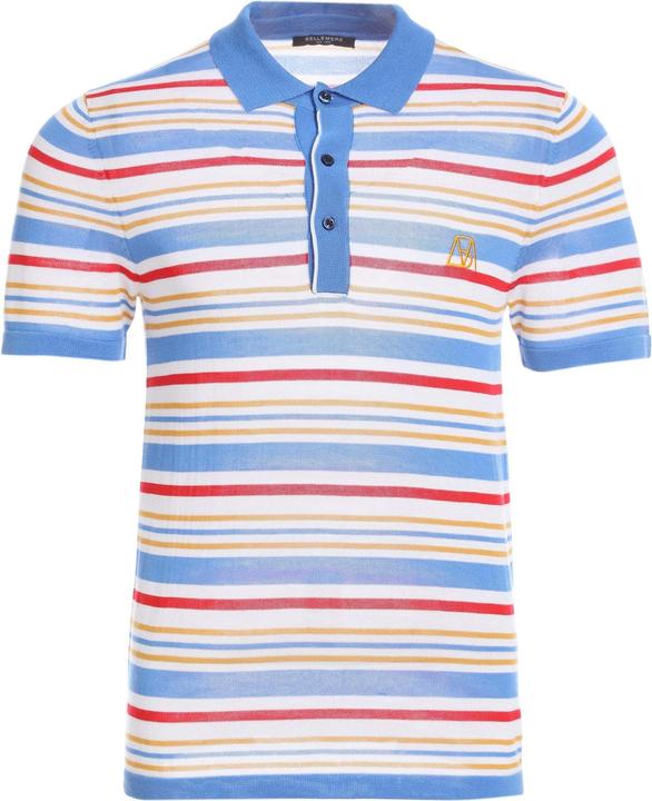 Bellemere Polo Shirt Fantasy Stripe Multicolor Tencel Polo