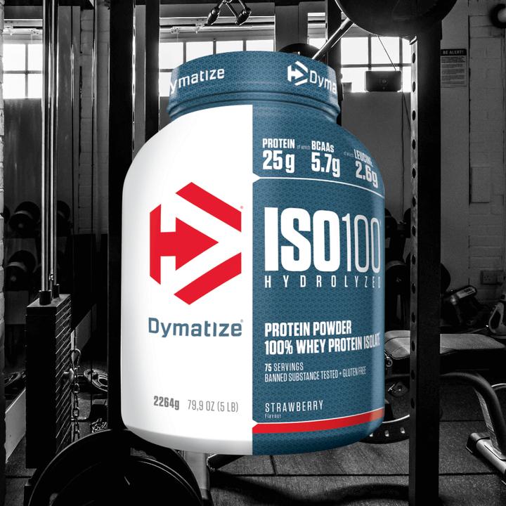 Actual product image Dymatize ISO 100 Hydrolyzed (Strawberry, 1 pcs., 2264 g)