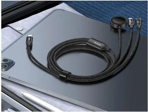 Actual product image Mcdodo 3 in1 Set USB-C to Type-C & Lightning + Wireless Charger for Apple Watch (1.20 m, 100 W)