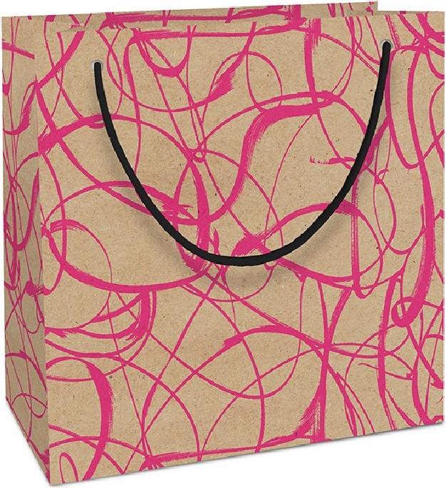 Produktbild Zishka Tragetasche Kraftpapier Modern Pink (Geschenktüte)