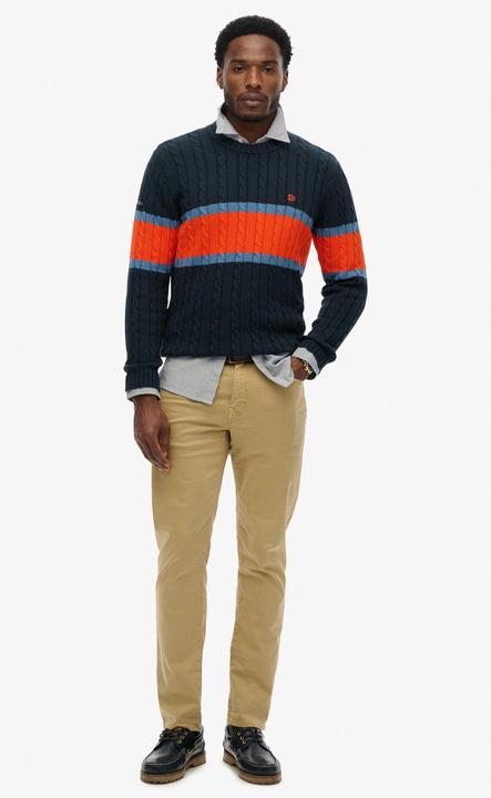 Produktbild Superdry Gestreifter Pullover aus gedrehtem Baumwollstrick (S)