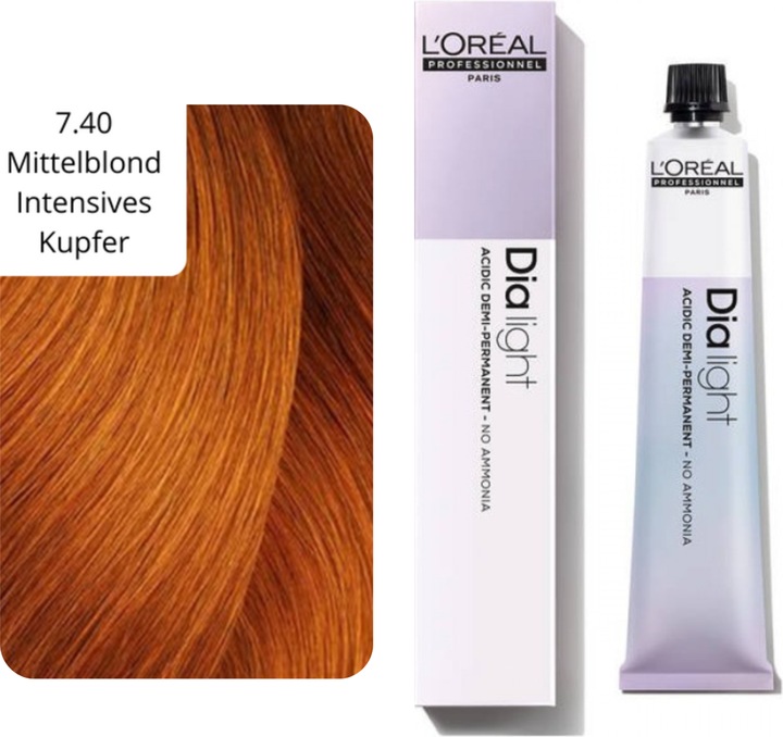 Actual product image L'Oréal Professionnel dialight (4.60 medium brown intense red)