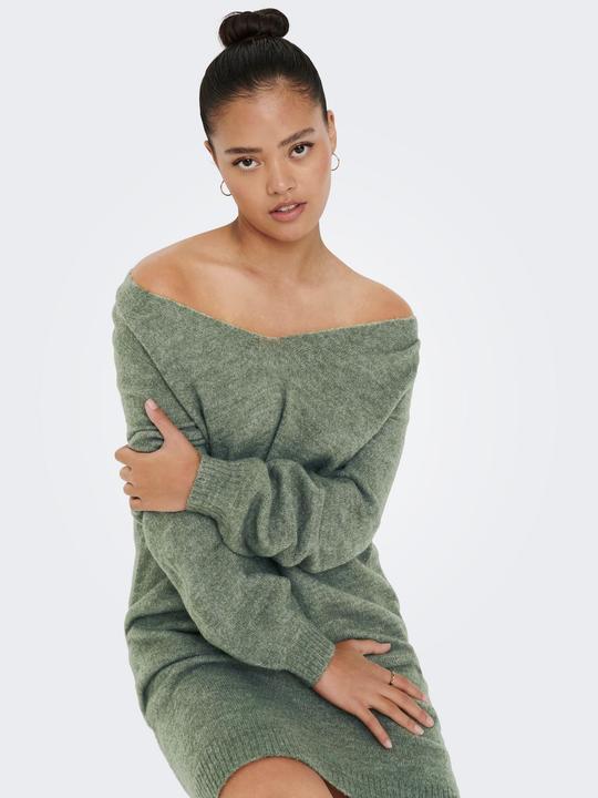 Actual product image JdY V-neck knit dress (M)