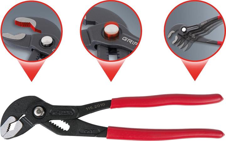 Actual product image KS Tools Water pump pliers, push button adjustment (415 mm)