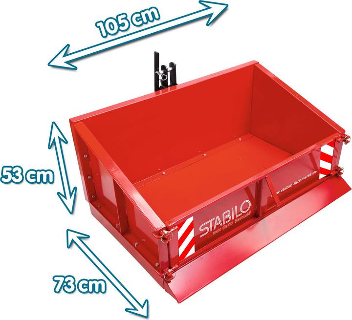 Actual product image Dema Heckcontainer Basic 100 Heckmulde Transportcontainer Mulde (200 l)