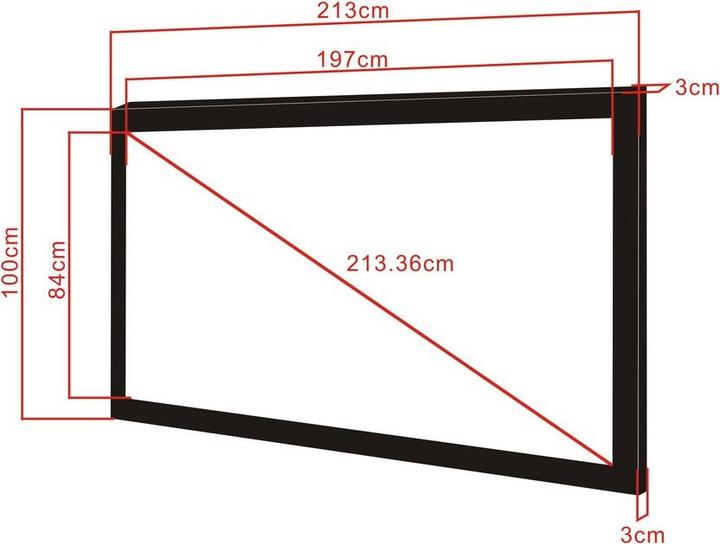 Produktbild Multibrackets M Framed Projection Screen 197x84 (84", 2.35:1)