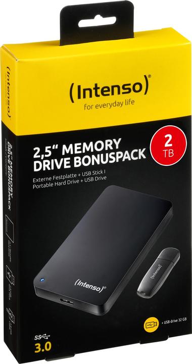 Image du produit Intenso 6023880 Disque dur externe 2000 Go Noir (2 To)
