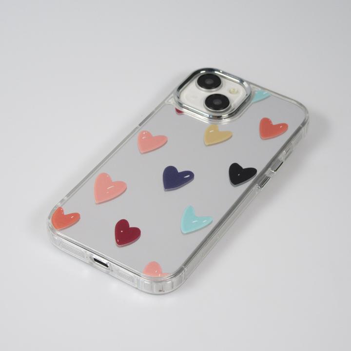 Actual product image PhoneLook Many Hearts silicone cover with mirror effect (Apple iPhone 14)