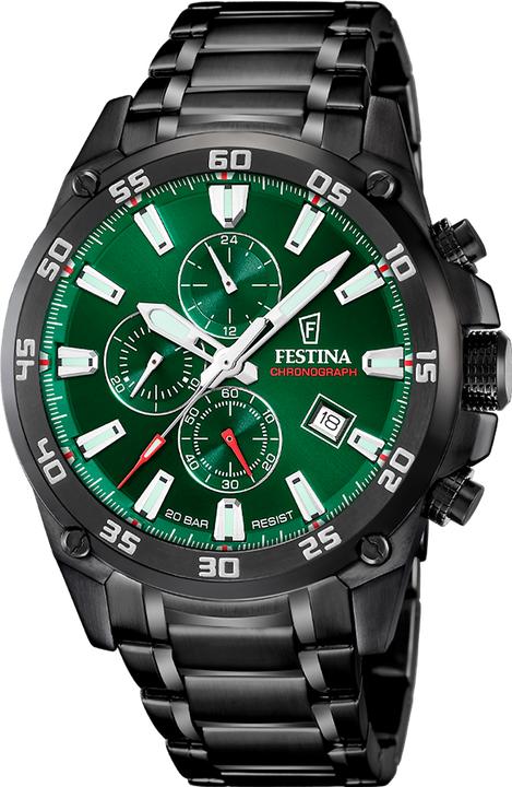 Orologio Uomo Lotus Cronografo, Cassa In Acciaio Nero, Cinturino In Gomma, Impermeabile 10 Bar (100m), Vetro Minerale, Modello 18943/1
