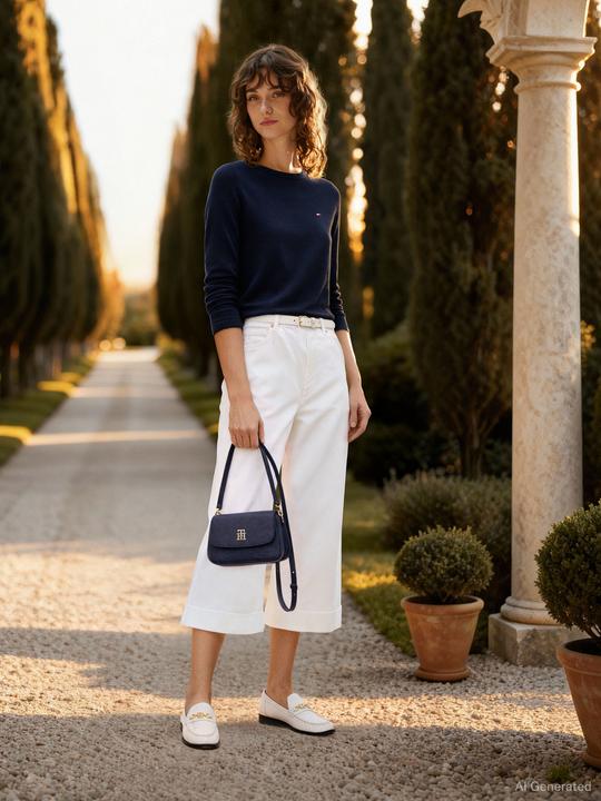 Produktbild Tommy Hilfiger Damen Pullover Co Jersey Stitch Sweater U-Boot-Ausschnitt (M)