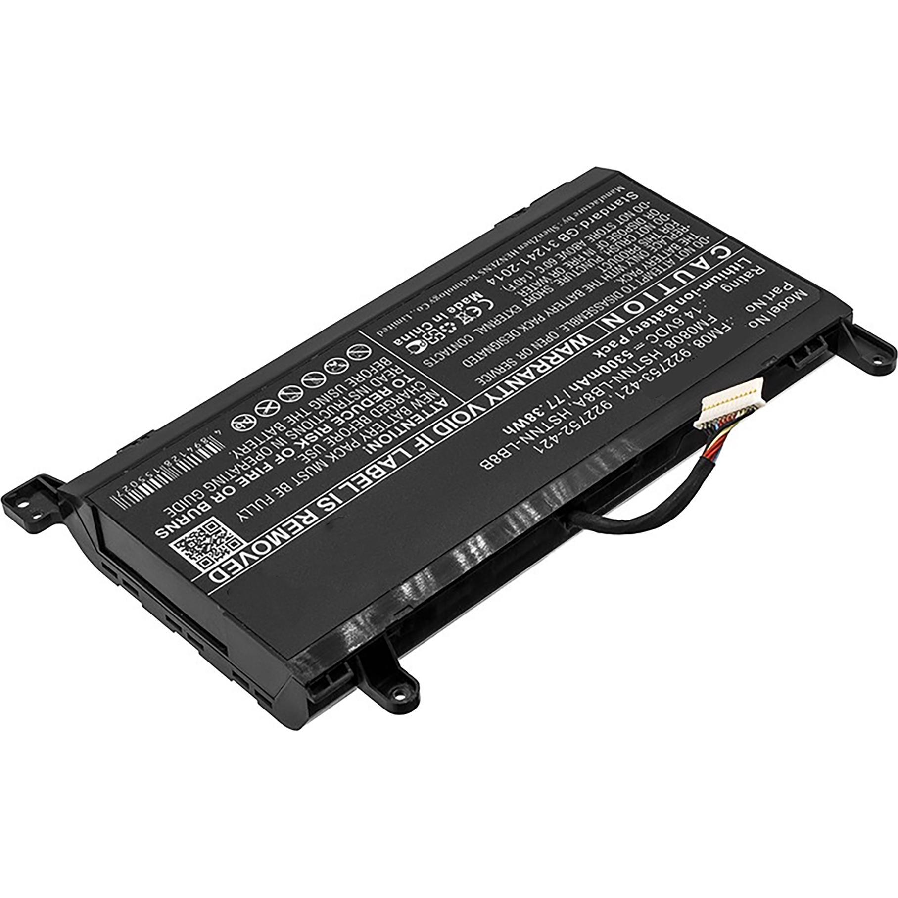 AGI Akku kompatibel mit HP Omen 17-AN062TX (5300 mAh), Notebook Akku, Schwarz