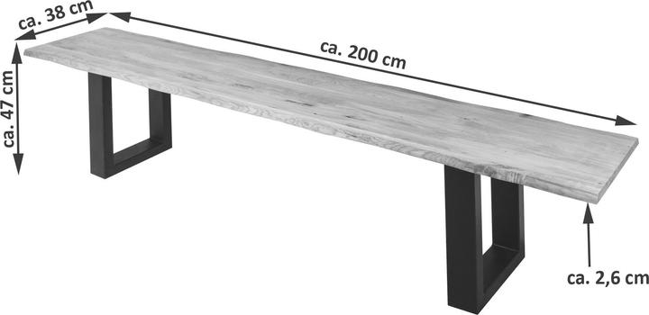 Actual product image SAM ENRICO Baumkante massiv Eiche (200 cm)
