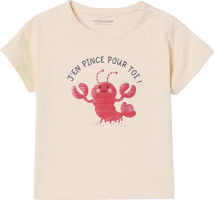 Produktbild Vertbaudet Bio-Kollektion: Jungen Baby Shirt mit Hummerprint und Druckknöpfen (80)