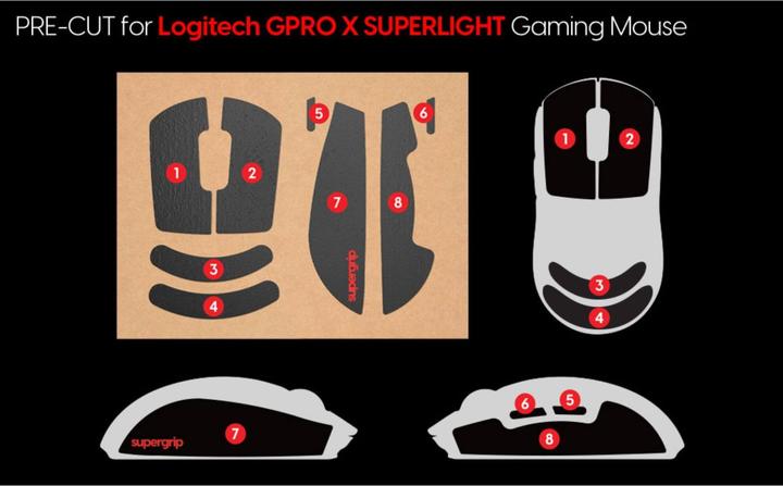 Immagine prodotto Pulsar Gaming Gears Supergrip Grip-Tape per Logitech G Pro X Superlight 1 e 2