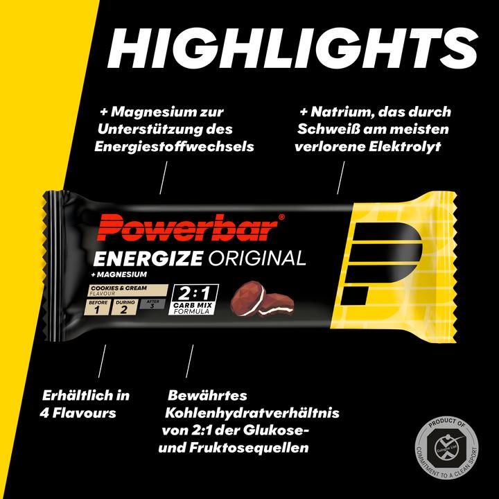 Actual product image Powerbar Energize Original (Cookies & Cream, 15 pcs., 825 g)