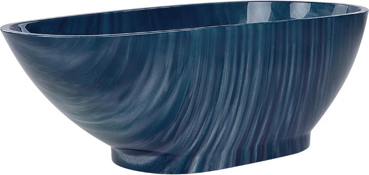 Produktbild Beliani Badewanne freistehend marineblau Marmor Optik 170 x 80 cm RIOJA (178 l, 170 cm, 80 cm)