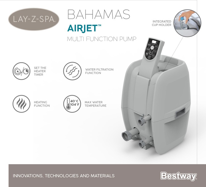 Produktbild Bestway Lay-Z-Spa Bahamas AirJet Whirlpool (4 Pers.)