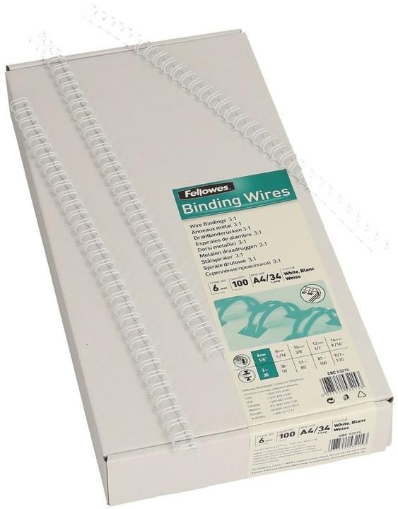 Image du produit Fellowes Dos de reliure en fil métallique 6 mm